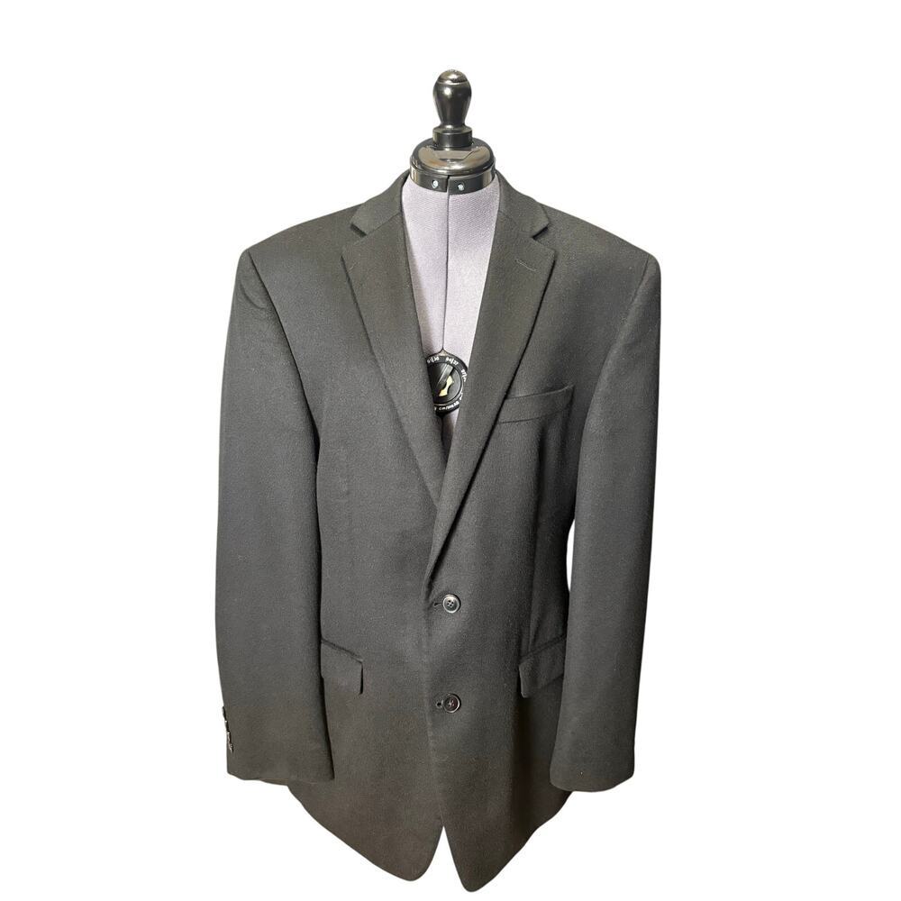 Calvin Klein Black Cashmere Blazer Men’s 42L 100% Cashmere Sport Coat